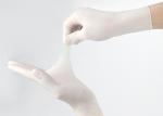 Light Yellow Rubber Latex Gloves Disposable Powder Free Smooth Inner Lining