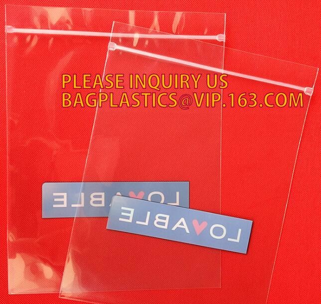 accessory white Pearl Film half Clear Plastic zip lock Bag with Hang Hole, Zip Lock Underwear Plastic Packaging Bag, pac