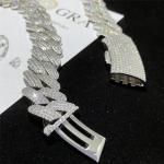 Custom Sterling Silver Moissanite Cuban Link Chain Jewelry Diamond For Men