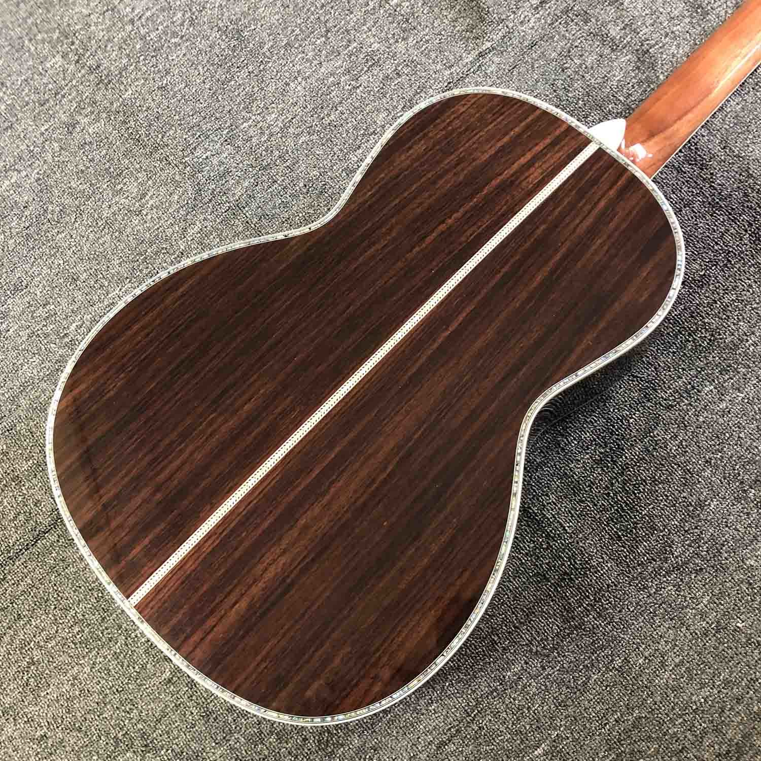 Custom Grand Jimmie Rodgers 000-45s All Solid Wood Acoustic Guitar Ebony Fingerboard Abalone Binding Accept Customized