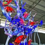 Customized Outdoor Decoration Christmas Lantern Tree Chinese Lantern Butterfly