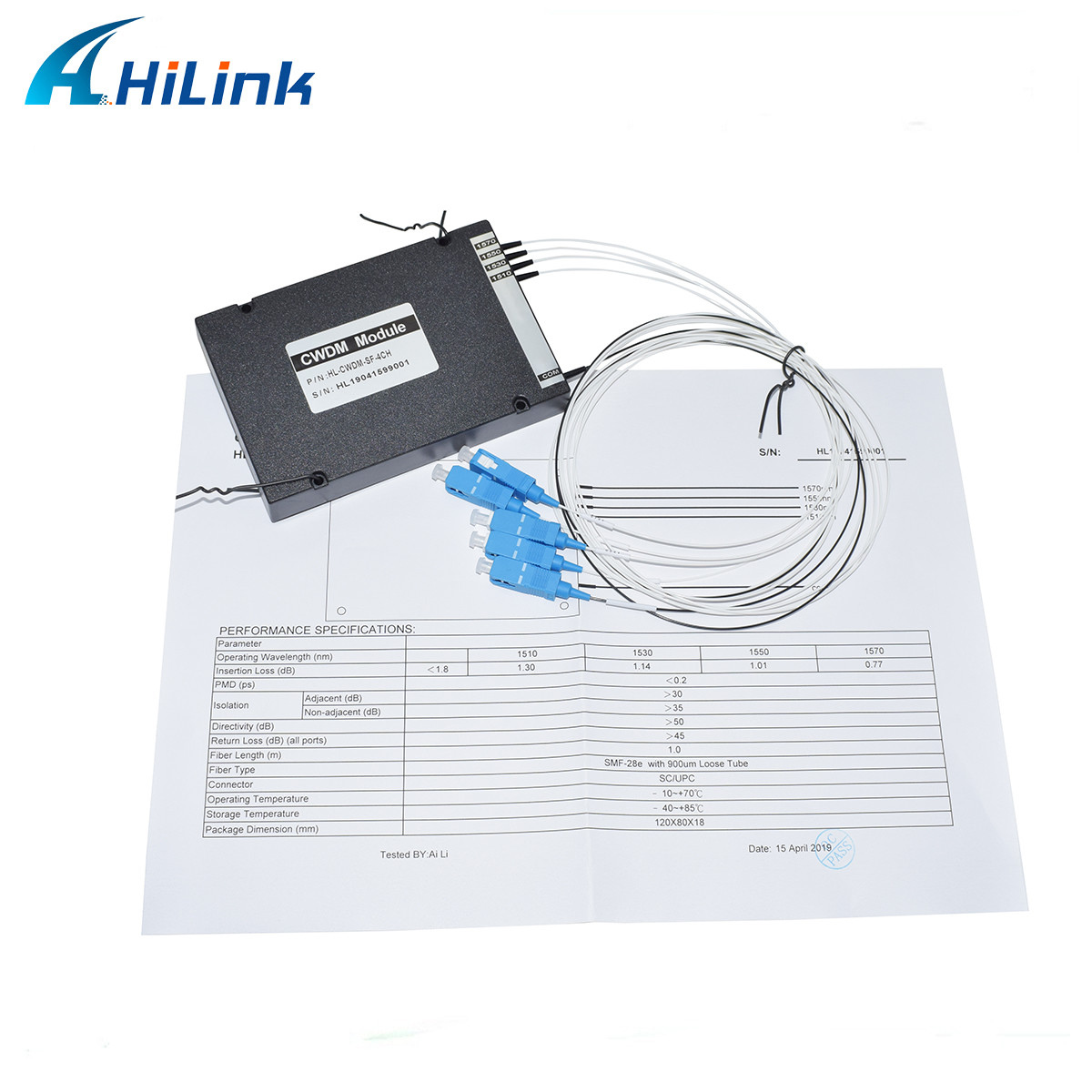 ABS Box 1X4CH CWDM Mux Demux Mutiplexer 1270nm Fiber Optical