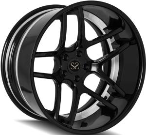 Quality BMW X5 3 Piece Forged Wheels Car Rims 19 20 21 22 Black Barrel + Tone Color Disc wholesale