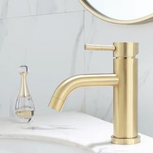 Quality Bathroom Polishing Stainless Steel Basin Faucet Environmental Protection wholesale