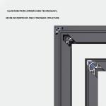 Black Aluminium Casement Windows Heat Insulation Sound Proof Customized
