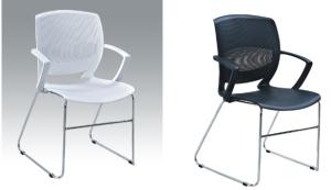 Quality meeting room plastic stack arm chair furniture/stackable plastic visitor arm chair wholesale