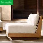 Modern Teak Outdoor Furniture Solid Wood Outdoor Sofa Hotel Courtyard Teak U