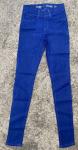 Denim Color Tight Yoga Pants For Ladies 73% Cotton 25% Polyester