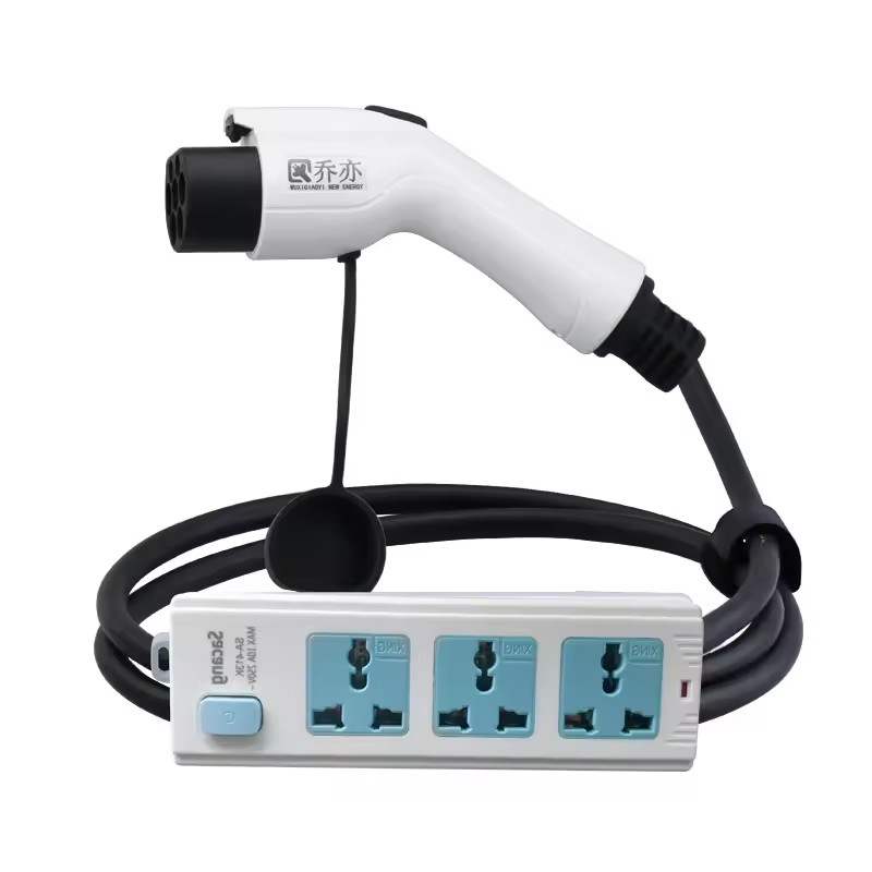 Qiaoyi GBT to Type2 22kw 380v AC Inlet Adapter for Electric Vehicles 32A Charging Connector Outlet Plug ev charger adaptor