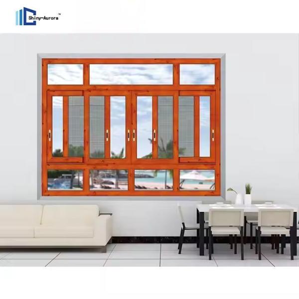 Impact Glazing Double Layer Tempered Glass Window OEM Custom Made Aluminium