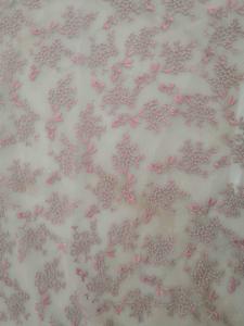 Quality Small Floral Tulle Mesh Colored Embroidered Lace Fabric By The Yard wholesale