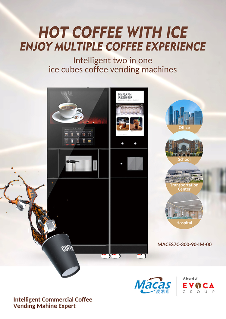 Bean-to-Cup Excellence With Ice Maker Floor Standing Coffee Machine For Offices