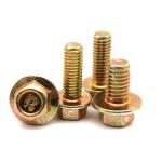 DIN6921 Aluminum Zinc Coating Grade 8.8 12.8 Hexagon Flange Bolt And Nut