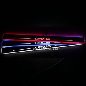 Quality LED door sill plate light for LEXUS IS ES 2013-2015 LED logo moving scuff light for Lexus wholesale