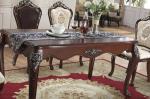 luxury dark color French style wood dining table furniture