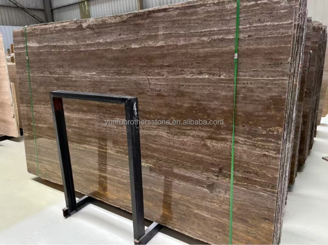 Travertine Marble Tile for Hotel Villa Polished Silver Stone Cladding and Decoration