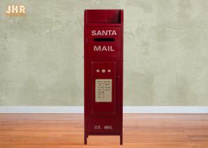 Quality Wood Floor Storage Cabinets Decorative Wooden Cabinet Red Color Post Box MDF Storage Racks wholesale