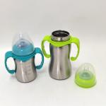 304 Stainless Steel Baby Feeding Bottles With Silicone Nipples
