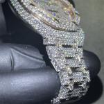 Custom Luxury Moissanite Iced Out Watch VVS Stainless Steel Diamond Watch