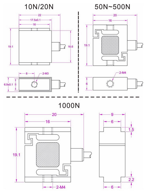 s beam force sensor 1kN