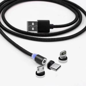 Quality LED Fast Charging Magnetic Cable Multi Charger Type C With 360 Degree Rotation wholesale