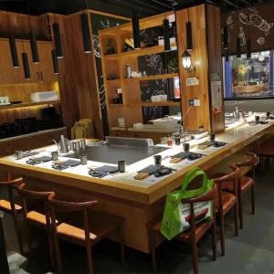Quality Electromagnetic Rectangle Teppanyaki Grill Table 7 - 10 Seats wholesale