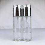 sliver glass set packaging skin care lotion bottle face cream jars