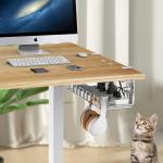 Under Desk Cable Management Tray Organize Wires with Power Coated Carbon Steel