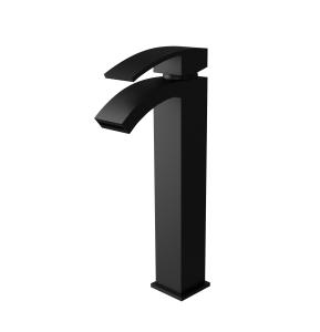 Quality High Rise Basin Mixer Faucet Black Morden Style For Bathroom wholesale