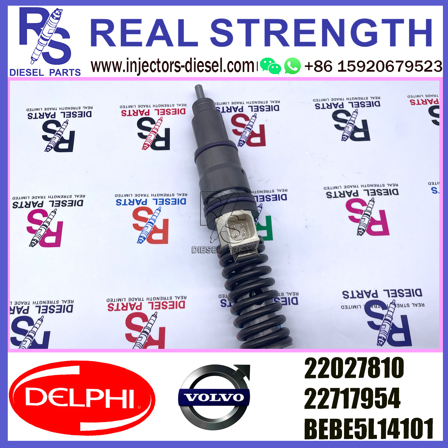 DELPHI 4pin injector 22027810 Diesel pump Injector V-O-L-V 22027810 22717954 BEBE5L14101 E3.5 for VOVLO MD11 US13