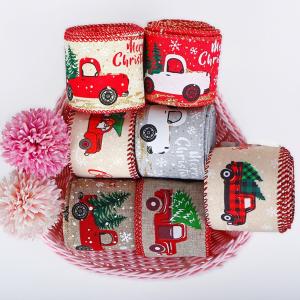 Quality Strip Shape Gift Packing Materials Polyester Home Decoration​ Luxury Christmas Ribbon wholesale