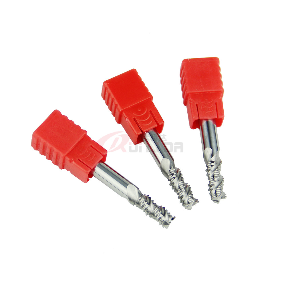 6mm 3/4" 3 Flute Roughing End Mills For Aluminum Carbide HRC50