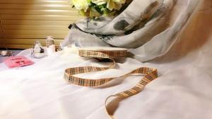 Quality 2.0mm Stylish Christmas Plaid Ribbon With Strong Toughness wholesale