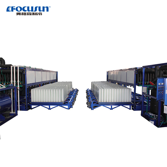 2896kg Operating Weight 20t Industrial Ice Block Machine for Seafood Distributors