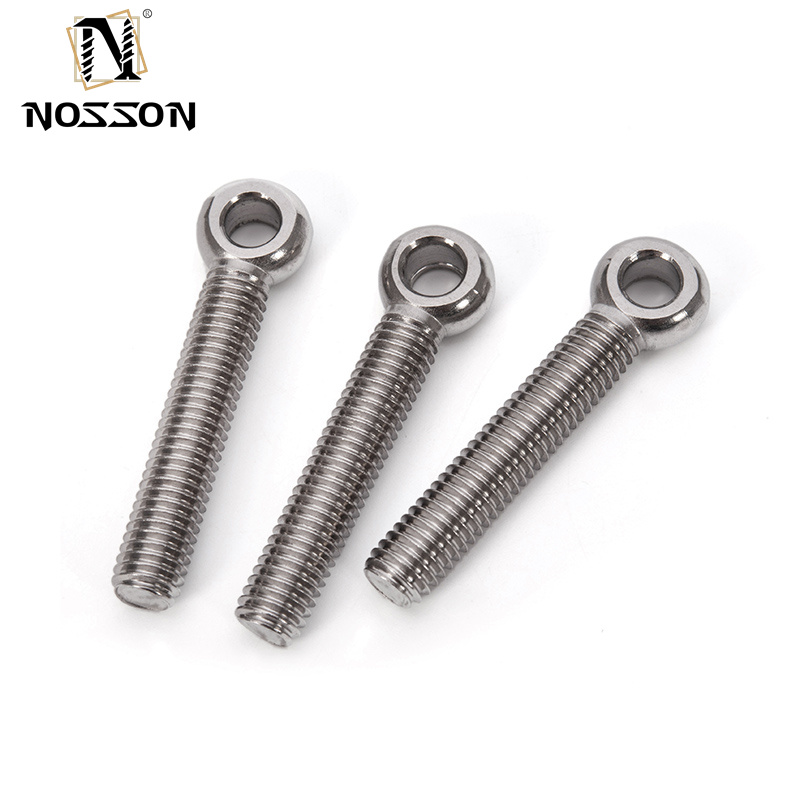 Customized Galvanized Finish M5M6M8M10 Stainless Steel Eyebolt Slipknot Screw O-ring Hole Bolt with ROUND Head Style