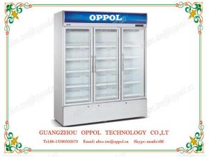 Quality OP-1102 CE Certificate Stainless Steel Body Material Beverage Display Refrigerator wholesale