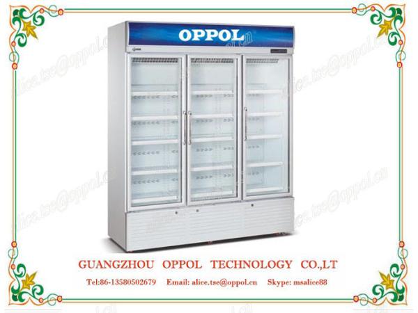 OP-1102 CE Certificate Stainless Steel Body Material Beverage Display Refrigerat