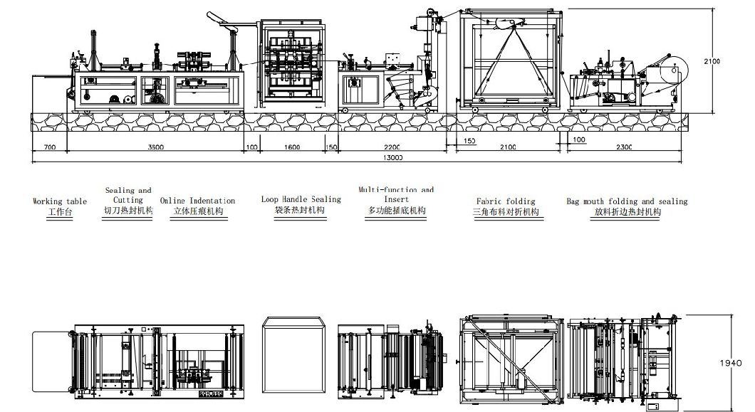 Price Fully Automatic with Ultrasonic Online Handle Sealing Non Woven Fabric Box Bag Shopping Bag T Shirt Bag D Cut Vest Bag Stringing Shoe Bag Making Machine