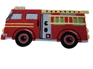 Quality Firetruck Cartoon Handtufted Acrylic Carpet Children Play Rug wholesale