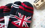 2015 Newest national flag design AZO-free durable cozy high warmth dress socks