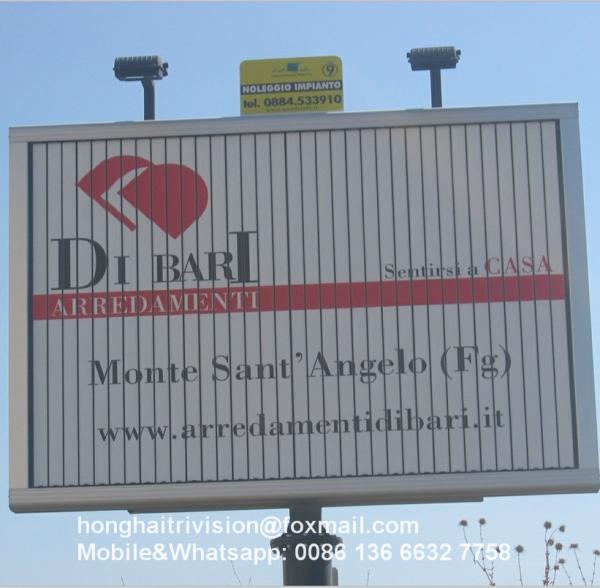 Quick post unipole custom design outdoor advertising aluminium trivision