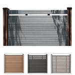 Wood WPC Fencing Panels Waterproof Composite Slatted Fence Panels