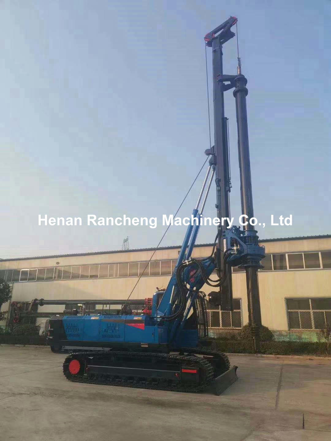 Crawler Mounted Water Well Rotary Drilling Rig Machine 170KW Engine 40m Piling Depth
