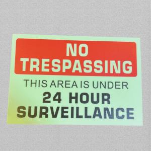 Quality Rectangle No Trespassing Photoluminescent Signage For Office Building wholesale