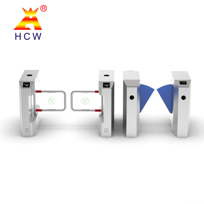Baffle Flap Barrier Turnstile QR Code Face Recognition Waist Height Turnstile