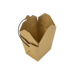 Anti Leakage Food Box 350 Gsm Kraft Paper Material With Black Handle