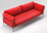 Steel Frame 280gsm Cushion Fabric Outdoor Sofa Set
