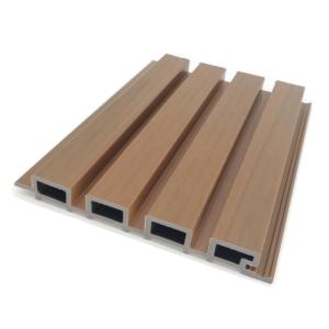 Quality Outdoor Capped Composite Solid Fluted WPC Panel Board Coextruded Cladding wholesale
