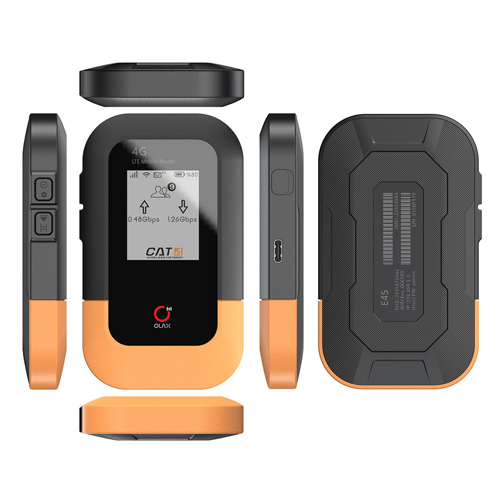 OLAX E45 eSim 4g router portable wifi hotspot device high speed outdoor 4g small pocket wifi router with sim card