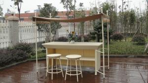 Quality White Resin Wicker Bar Set , Modern Rattan Conservatory Furniture wholesale